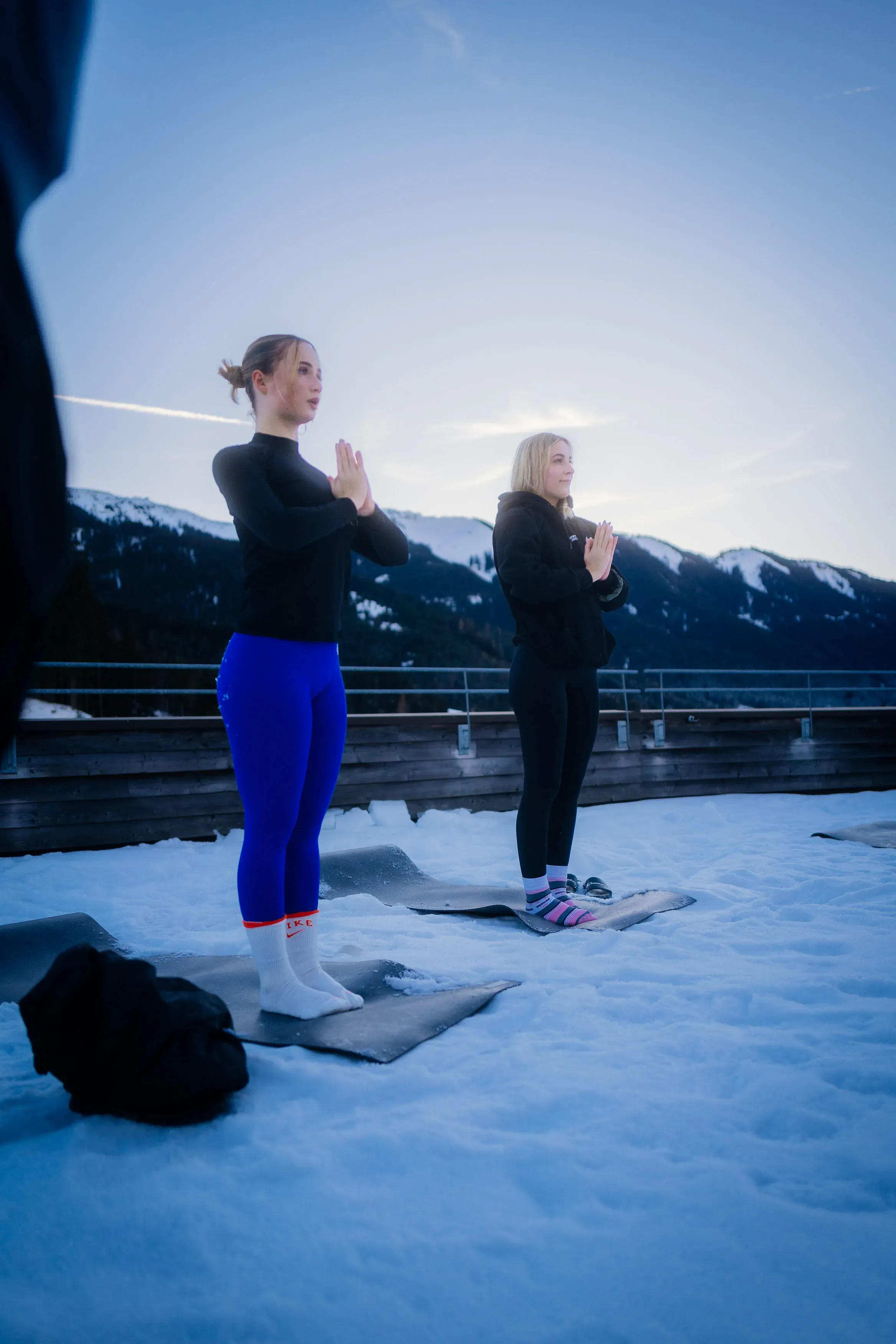 Yoga in the snow