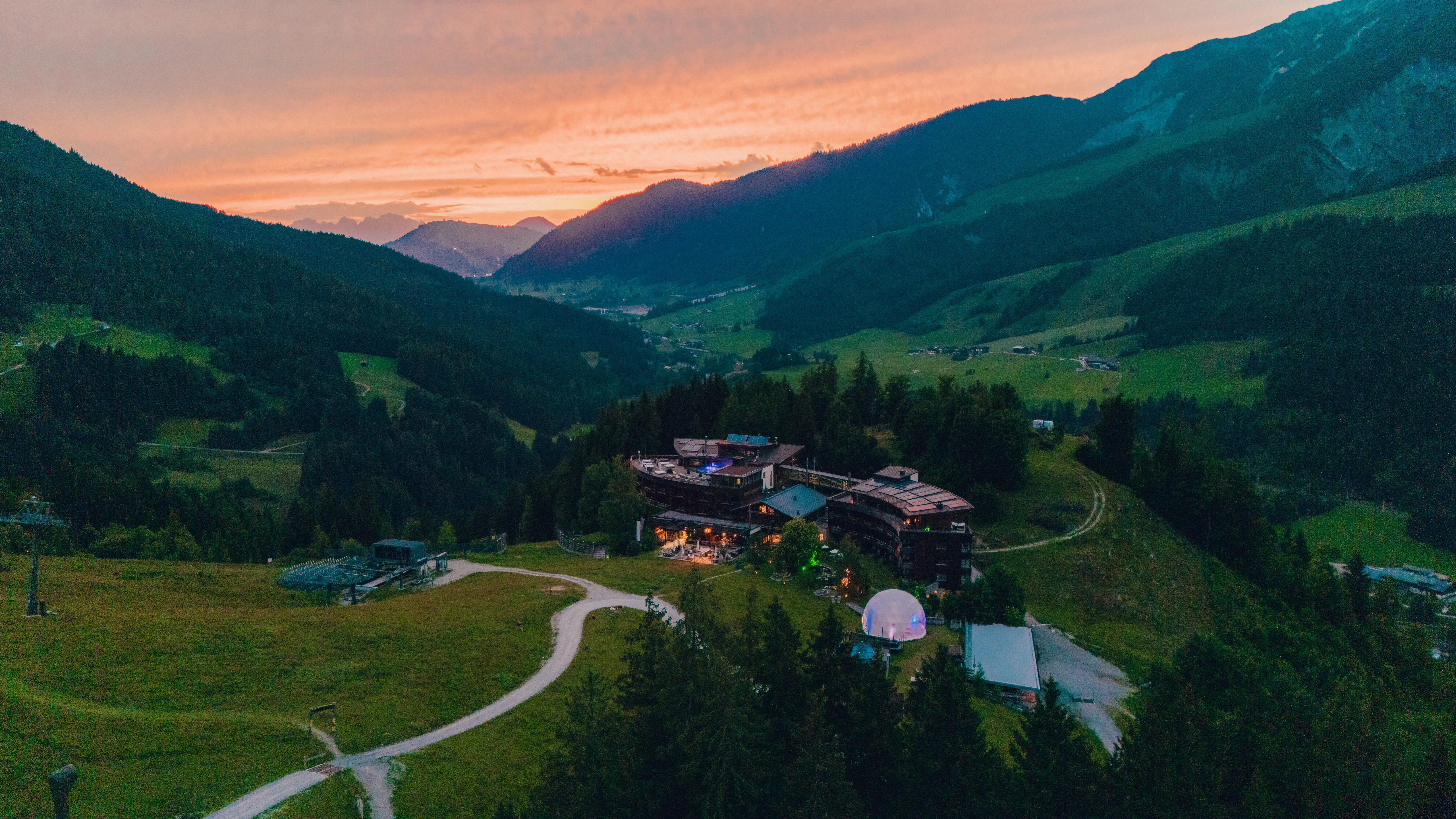 Sunset in the mountains