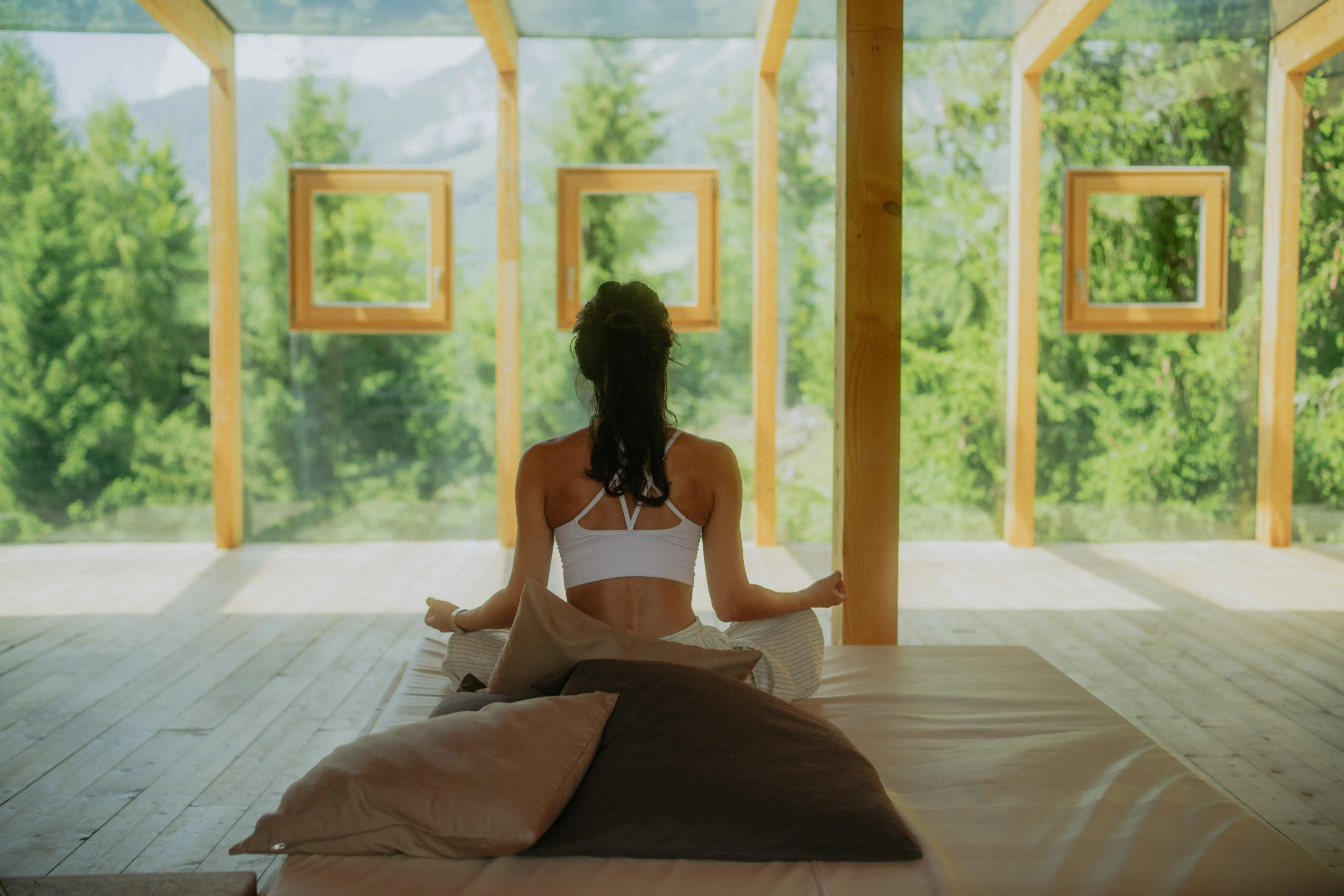 Meditation in the relaxation room